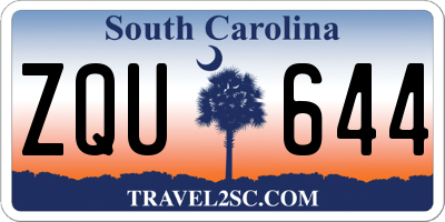 SC license plate ZQU644