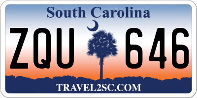 SC license plate ZQU646