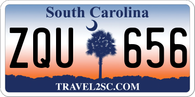 SC license plate ZQU656