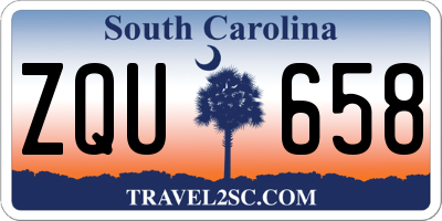 SC license plate ZQU658