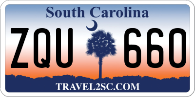SC license plate ZQU660