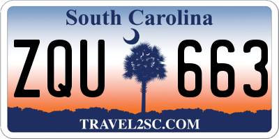 SC license plate ZQU663