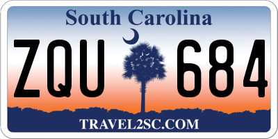 SC license plate ZQU684