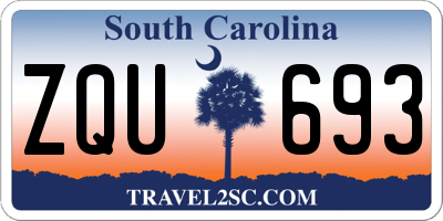 SC license plate ZQU693