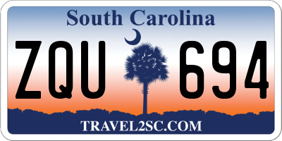 SC license plate ZQU694