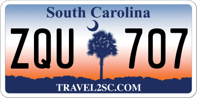 SC license plate ZQU707