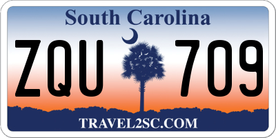 SC license plate ZQU709