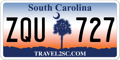 SC license plate ZQU727