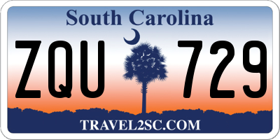 SC license plate ZQU729