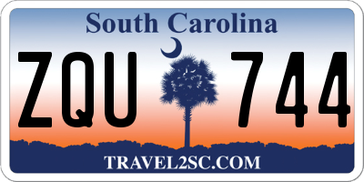 SC license plate ZQU744