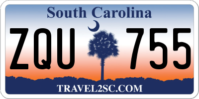 SC license plate ZQU755