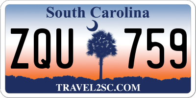 SC license plate ZQU759