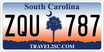 SC license plate ZQU787