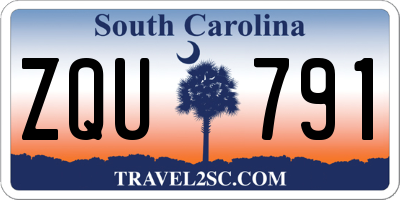 SC license plate ZQU791