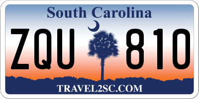 SC license plate ZQU810