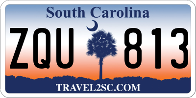 SC license plate ZQU813
