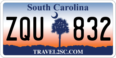 SC license plate ZQU832