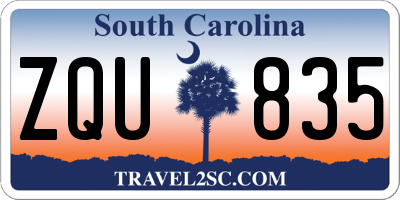 SC license plate ZQU835