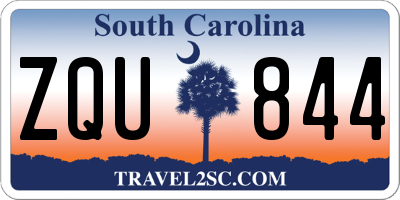 SC license plate ZQU844