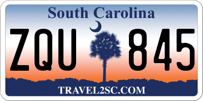 SC license plate ZQU845