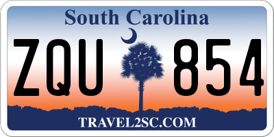 SC license plate ZQU854