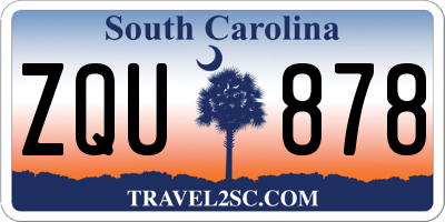 SC license plate ZQU878
