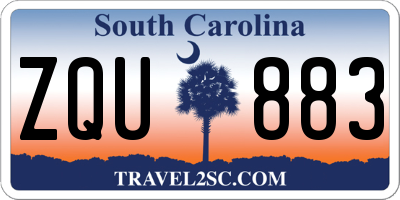 SC license plate ZQU883