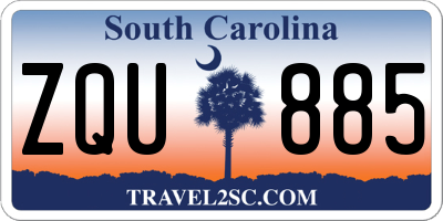 SC license plate ZQU885