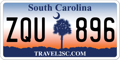 SC license plate ZQU896