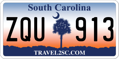 SC license plate ZQU913