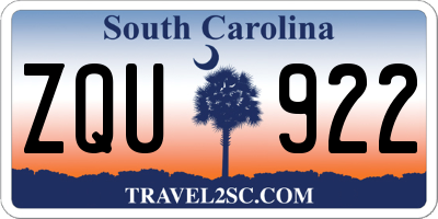 SC license plate ZQU922