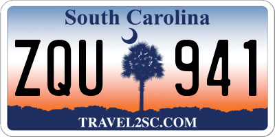 SC license plate ZQU941