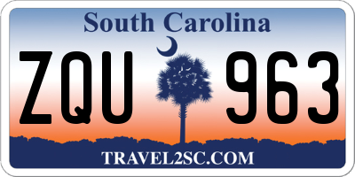 SC license plate ZQU963