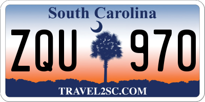 SC license plate ZQU970