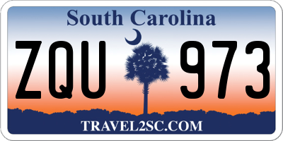 SC license plate ZQU973