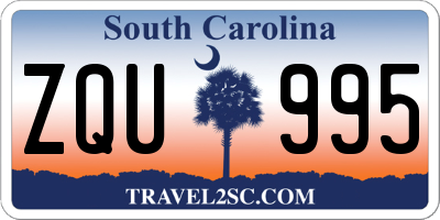SC license plate ZQU995