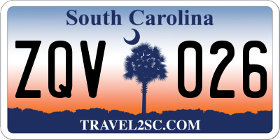 SC license plate ZQV026