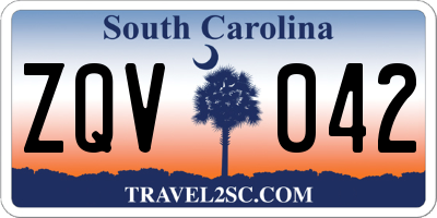 SC license plate ZQV042