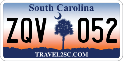 SC license plate ZQV052