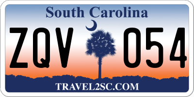 SC license plate ZQV054