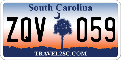 SC license plate ZQV059