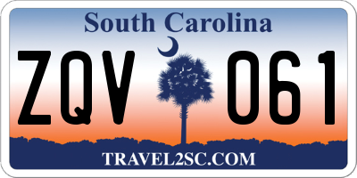 SC license plate ZQV061
