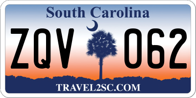 SC license plate ZQV062