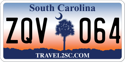 SC license plate ZQV064