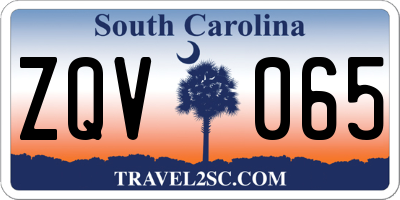 SC license plate ZQV065