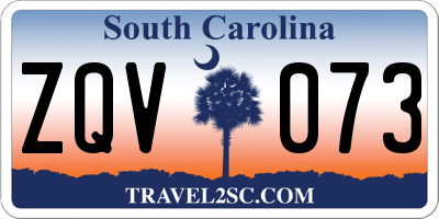 SC license plate ZQV073