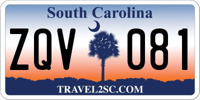 SC license plate ZQV081