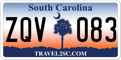 SC license plate ZQV083
