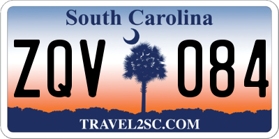 SC license plate ZQV084