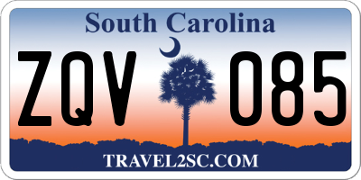 SC license plate ZQV085